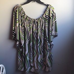 Worthington | Green, Black and White Shirt Size 2X